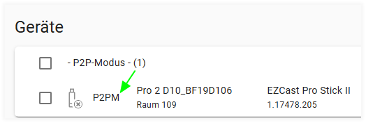 Anzeige für P2P-M